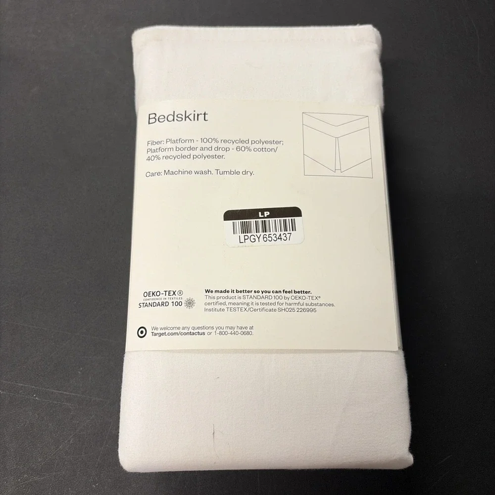 Target Twin Bedskirt White Solid Bedding Bedroom Decor New Home Essentials